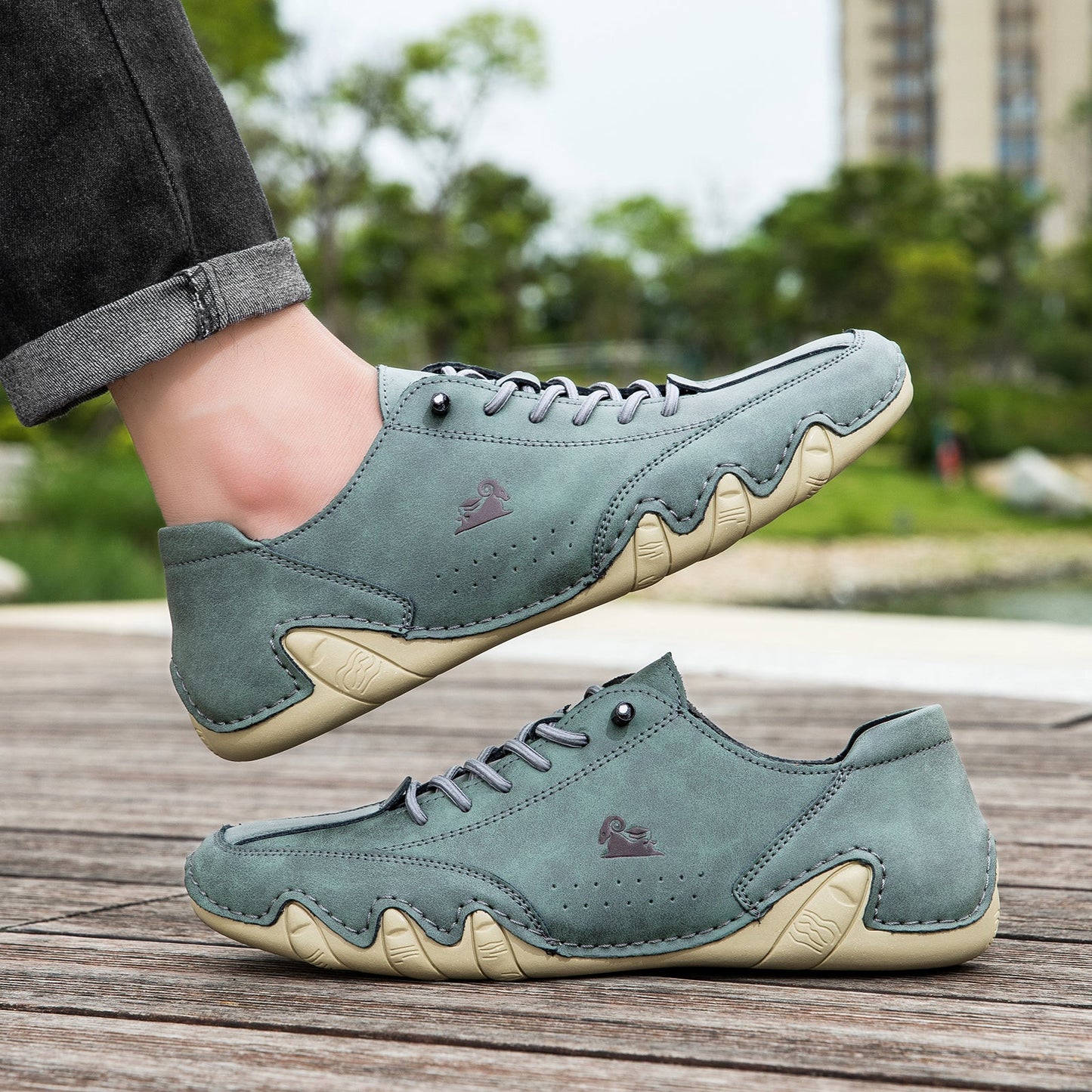 DEVENP® - Scarpe ortopediche ergonomiche in pelle, impermeabili, alleviano il dolore ai piedi - unisex