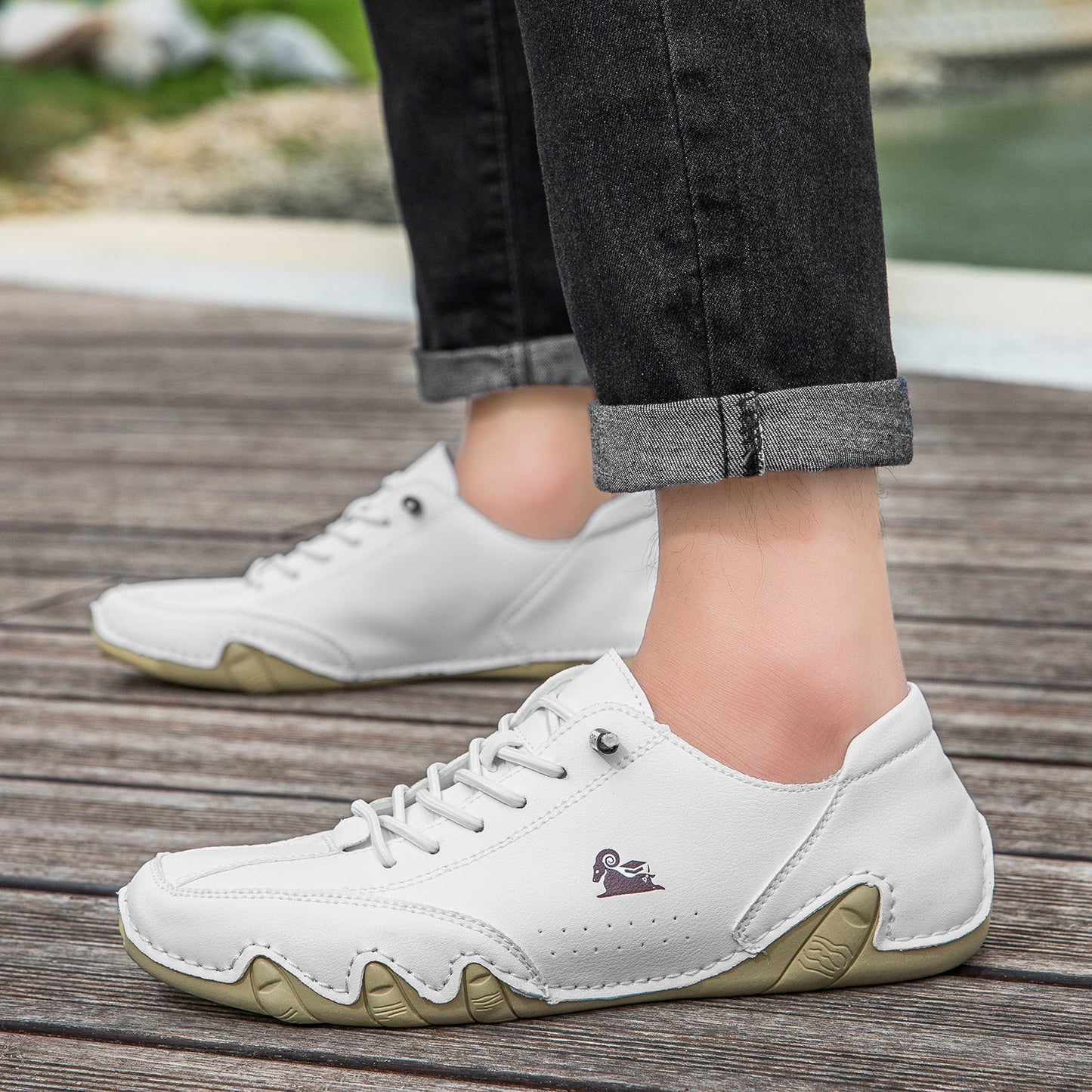DEVENP® - Scarpe ortopediche ergonomiche in pelle, impermeabili, alleviano il dolore ai piedi - unisex