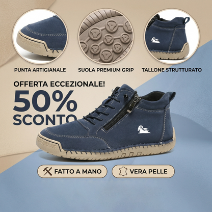 🔥Approfitta del 50% di Sconto oggi! 👞Cammina Senza Dolore: Scarpe Ortopediche in Vera Pelle di Vitello-Supporto dell'arco plantare, impermeabili e antiscivolo.