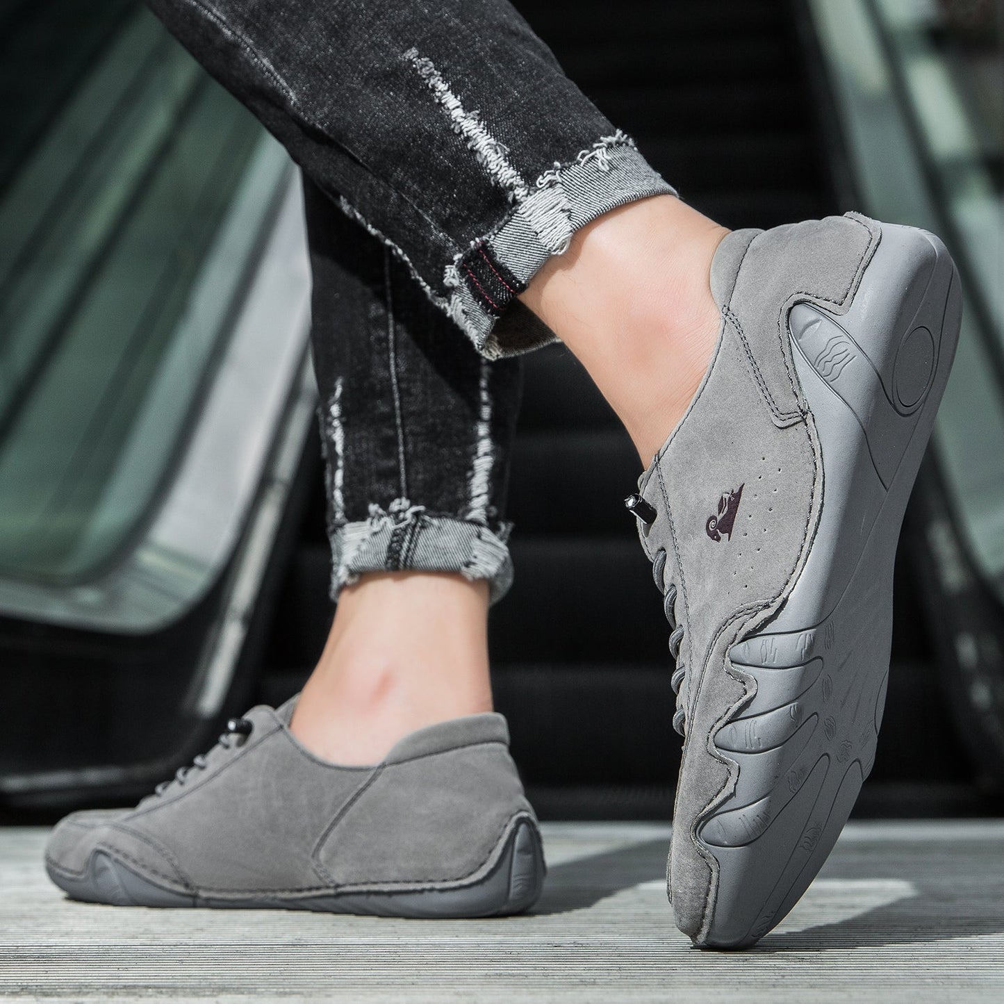 DEVENP® - Scarpe ortopediche ergonomiche in pelle, impermeabili, alleviano il dolore ai piedi - unisex