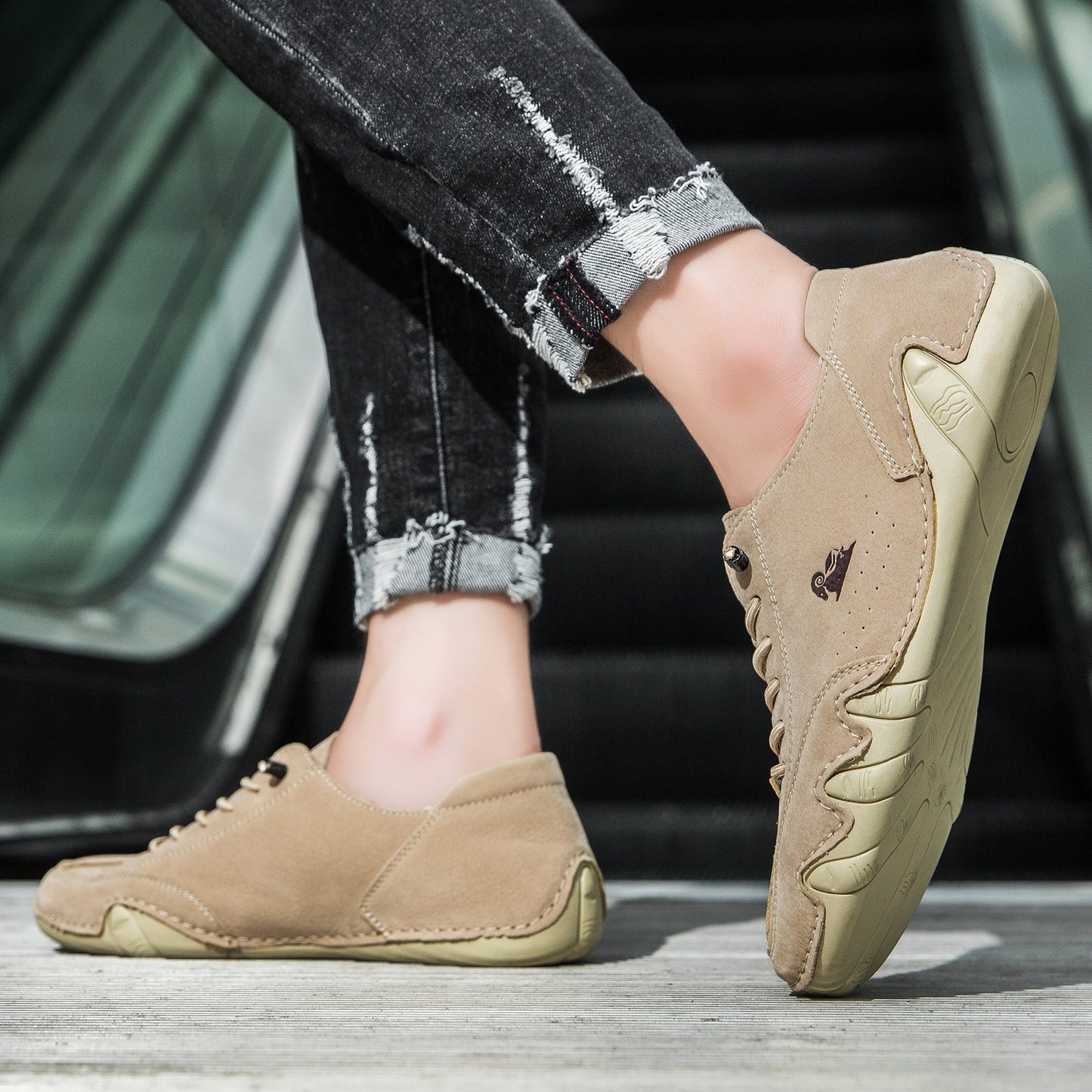 DEVENP® - Scarpe ortopediche ergonomiche in pelle, impermeabili, alleviano il dolore ai piedi - unisex