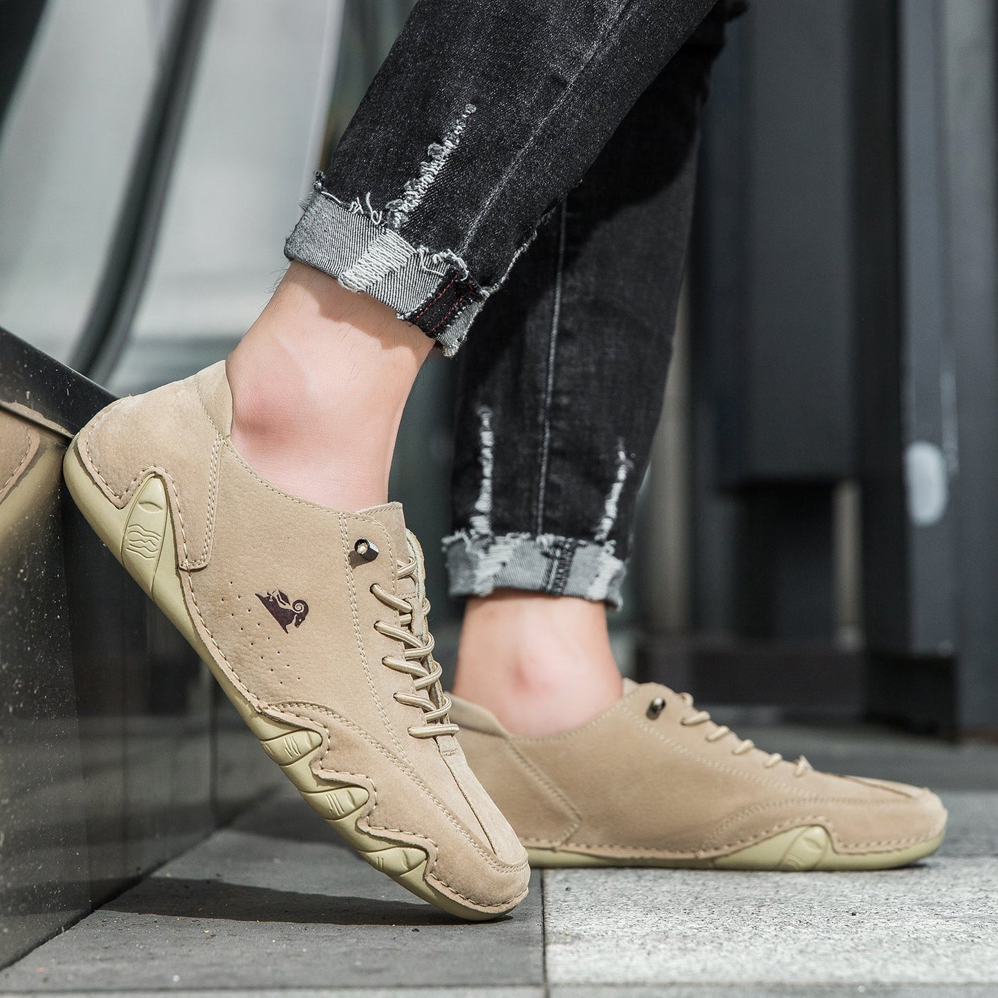 DEVENP® - Scarpe ortopediche ergonomiche in pelle, impermeabili, alleviano il dolore ai piedi - unisex