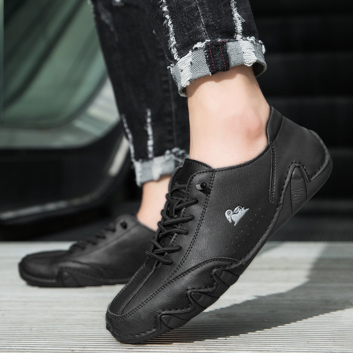 DEVENP® - Scarpe ortopediche ergonomiche in pelle, impermeabili, alleviano il dolore ai piedi - unisex