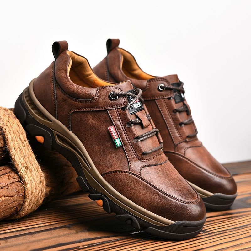 [🔥Sconto 50%] Scarpe Uomo da Passeggio in Pelle Morbida - Impermeabili, Antiscivolo e con Supporto Plantare Ergonomico