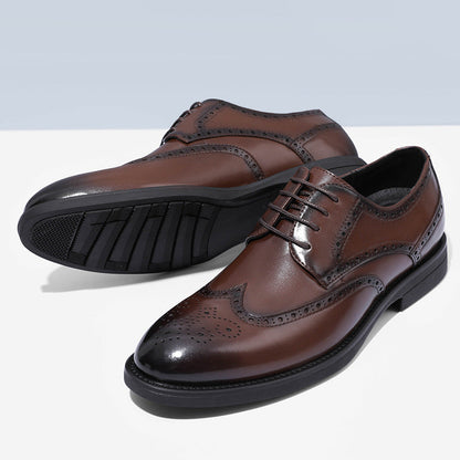 Scarpe ortopediche da uomo DEVENP | Scarpe in vera pelle comode e di alta qualità | Design ergonomico per alleviare il disagio alla schiena, alle articolazioni e ai piedi | Sconto del 50% per un periodo limitato, fino a esaurimento scorte