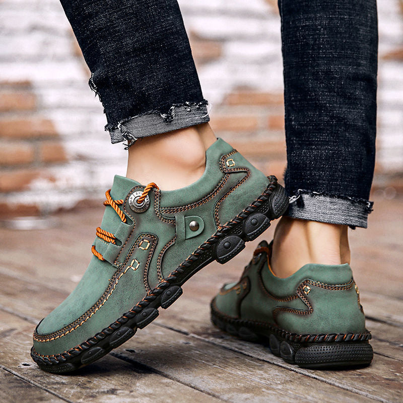 Scarpe ortopediche da uomo DEVENP | Scarpe comode in pelle di vitello cucite a mano | Design ergonomico per alleviare il dolore alla schiena, alle articolazioni e ai piedi | Sconto del 50% per un periodo limitato, fino a esaurimento scorte