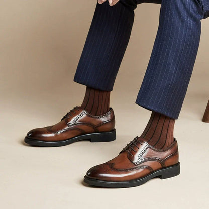 Scarpe ortopediche da uomo DEVENP | Scarpe in vera pelle comode e di alta qualità | Design ergonomico per alleviare il disagio alla schiena, alle articolazioni e ai piedi | Sconto del 50% per un periodo limitato, fino a esaurimento scorte
