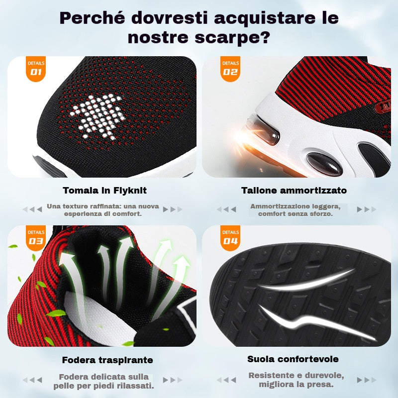 (🔥 50% DI SCONTO — Non lasciartelo sfuggire!) Traspiranti e antiscivolo — Scarpe sportive  — Resistenti, adatte a tutte le superfici (Supporto plantare per una camminata più agevole)