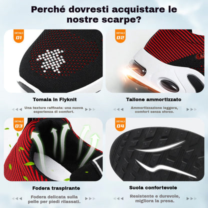 (🔥 50% DI SCONTO — Non lasciartelo sfuggire!) Traspiranti e antiscivolo — Scarpe sportive  — Resistenti, adatte a tutte le superfici (Supporto plantare per una camminata più agevole)