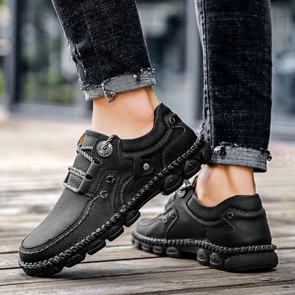 Scarpe ortopediche da uomo DEVENP | Scarpe comode in pelle di vitello cucite a mano | Design ergonomico per alleviare il dolore alla schiena, alle articolazioni e ai piedi | Sconto del 50% per un periodo limitato, fino a esaurimento scorte