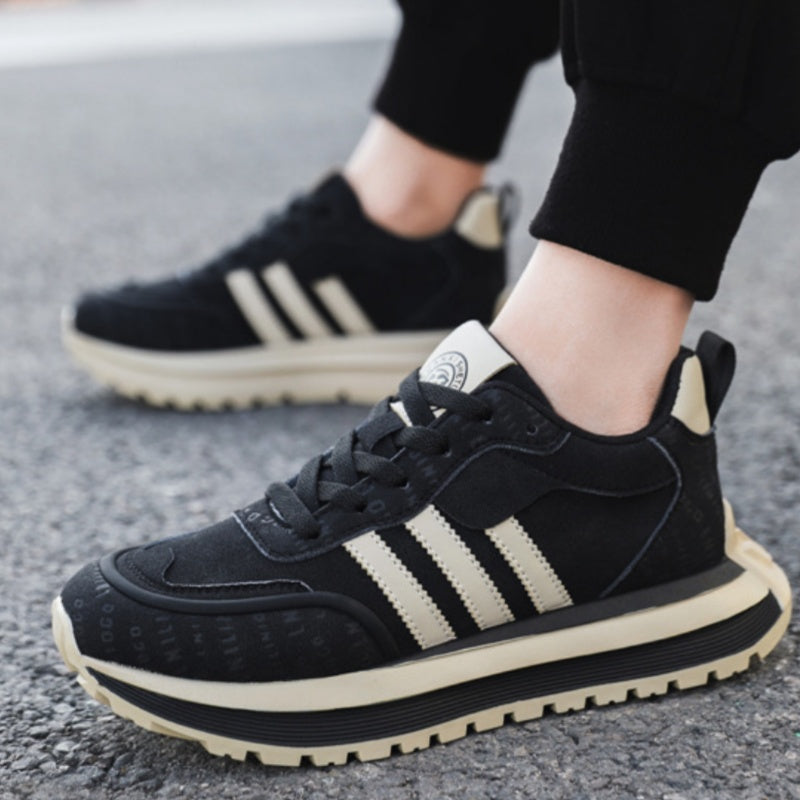 🔴Adatto per le passeggiate e gli spostamenti quotidiani👨‍🍼 per uomini over 45 che non vogliono rinunciare allo stile: scarpe da uomo in pelle scamosciata antiscivolo, impermeabili e comode