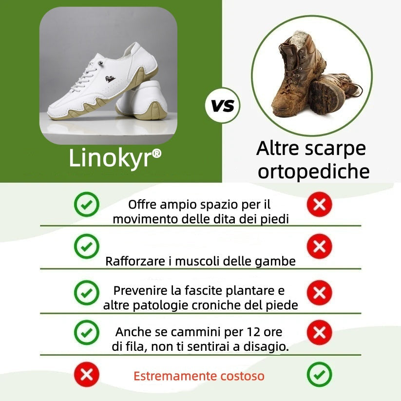 DEVENP® - Scarpe ortopediche ergonomiche in pelle, impermeabili, alleviano il dolore ai piedi - unisex