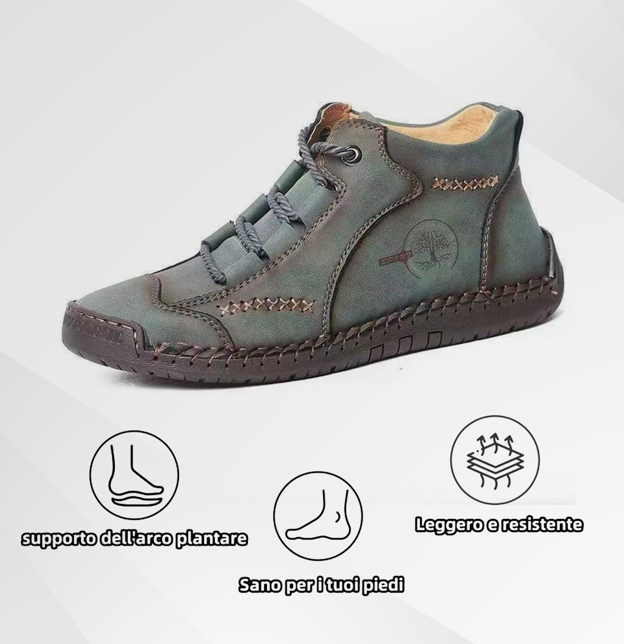 Scarpe ortopediche unisex DEVENP | Scarpe in pelle di vitello di prima qualità cucite a mano | Design ergonomico per alleviare il dolore alla schiena, alle articolazioni e ai piedi | Sconto del 50% per un periodo limitato, fino a esaurimento scorte