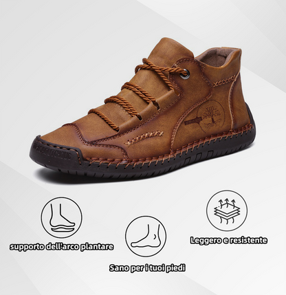 Scarpe ortopediche unisex DEVENP | Scarpe in pelle di vitello di prima qualità cucite a mano | Design ergonomico per alleviare il dolore alla schiena, alle articolazioni e ai piedi | Sconto del 50% per un periodo limitato, fino a esaurimento scorte