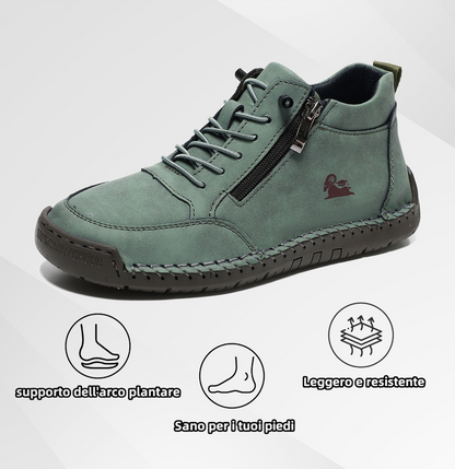 🔥Approfitta del 50% di Sconto oggi! 👞Cammina Senza Dolore: Scarpe Ortopediche in Vera Pelle di Vitello-Supporto dell'arco plantare, impermeabili e antiscivolo.