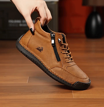 🔥 Sconto del 50% - Non lasciartelo sfuggire! Scarpe selezionate in pelle di vitello - scarpe ortopediche👞resistenti, antiscivolo e impermeabili ✅supporto dell'arco plantare, sollievo dal dolore, unisex