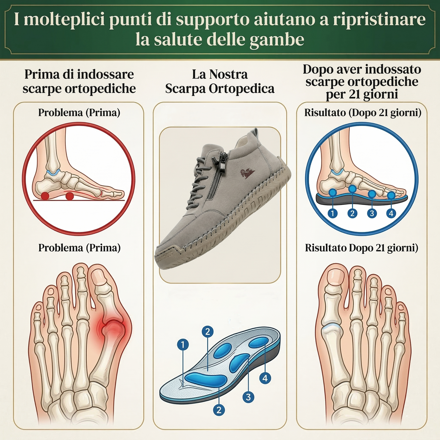 🔥Approfitta del 50% di Sconto oggi! 👞Cammina Senza Dolore: Scarpe Ortopediche in Vera Pelle di Vitello-Supporto dell'arco plantare, impermeabili e antiscivolo.