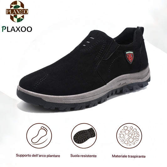 Plaxoo® | Offerta a tempo limitato: 50% di sconto! Scarpe ortopediche casual unisex 👞! Queste scarpe ortopediche sono dotate di supporto ergonomico per l'arco plantare e suola antiscivolo per un comfort superiore!