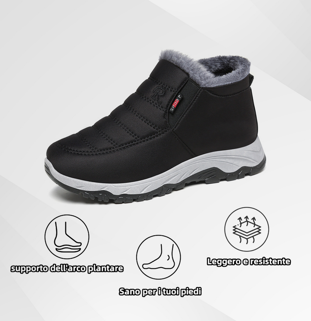 Scarpe ortopediche da donna DEVENP | Scarpe invernali con morbida fodera in lana | Design ergonomico per alleviare il dolore alla schiena, alle articolazioni e ai piedi | Sconto del 50% per un periodo limitato, fino a esaurimento scorte