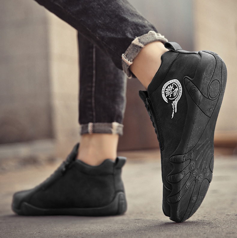 ⚡ -50% a Tempo Limitato! | Scarpe Ortopediche da Uomo in Vera Pelle Bovina Australiana: Cucite a Mano, Impermeabili e Antiscivolo con Supporto Plantare