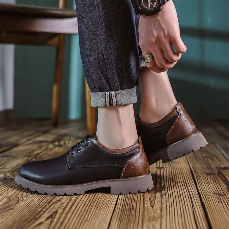 (🔥Sconto del 50% oggi - non lasciartelo sfuggire) - Scarpe selezionate in pelle di vitello di alta qualità - impermeabili e antiscivolo (lavoro, tempo libero e intrattenimento - supporto dell'arco plantare)