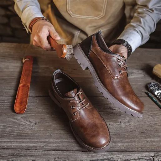 (🔥Sconto del 50% oggi - non lasciartelo sfuggire) - Scarpe selezionate in pelle di vitello di alta qualità - impermeabili e antiscivolo (lavoro, tempo libero e intrattenimento - supporto dell'arco plantare)