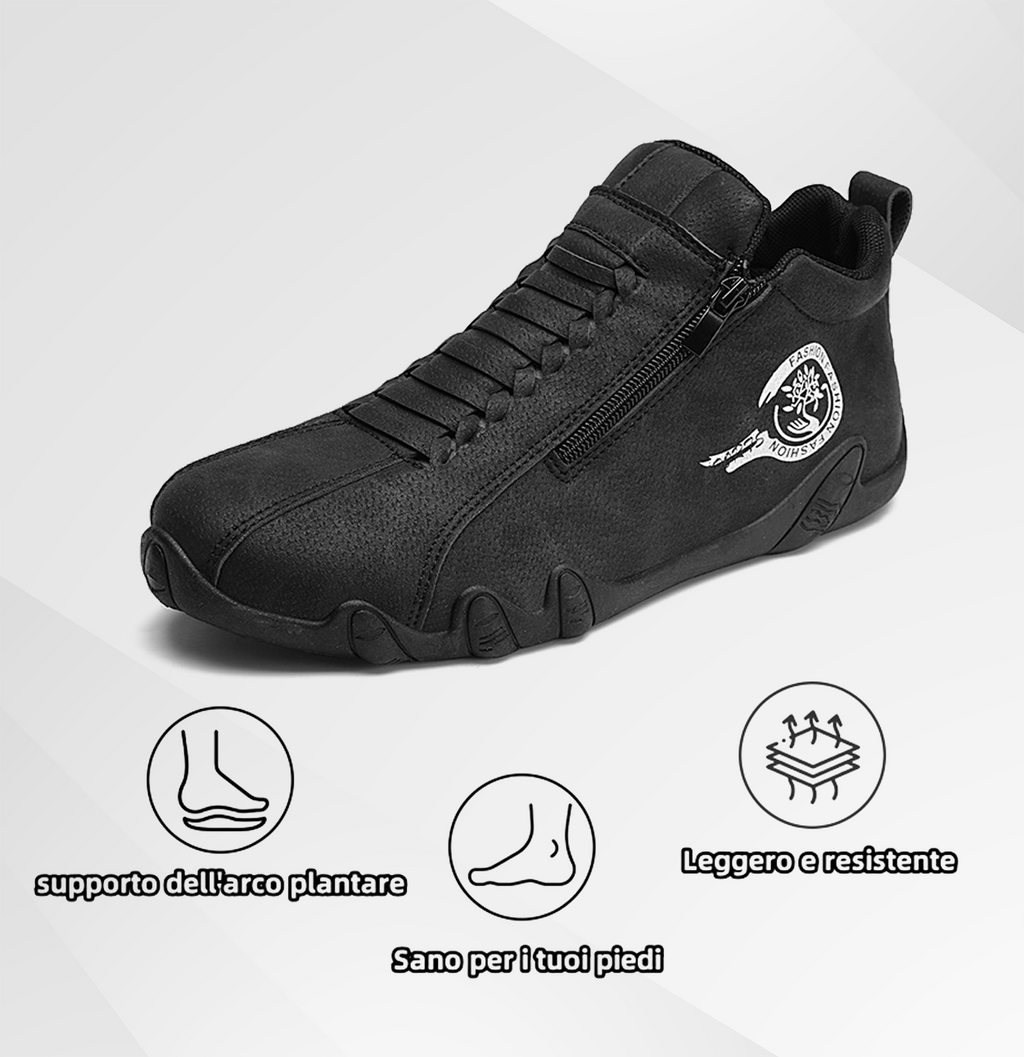 Scarpe ortopediche da uomo DEVENP | Scarpe in vera pelle australiana cucite a mano | Progettate ergonomicamente per alleviare il disagio alla schiena, alle articolazioni e ai piedi | Sconto del 50% per un periodo limitato, fino a esaurimento scorte