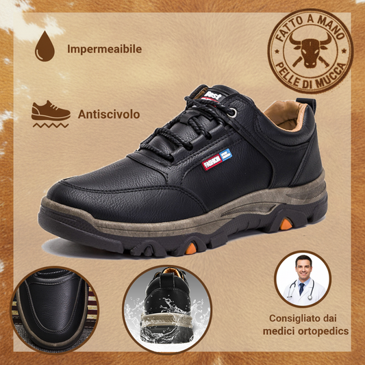 (🔥Sconto del 50% oggi - non lasciartelo sfuggire!) - Scarpe in pelle di vitello morbide e comode - Supporto plantare per alleviare il dolore, impermeabili e antiscivolo (disponibili anche in versione peluche🔥)