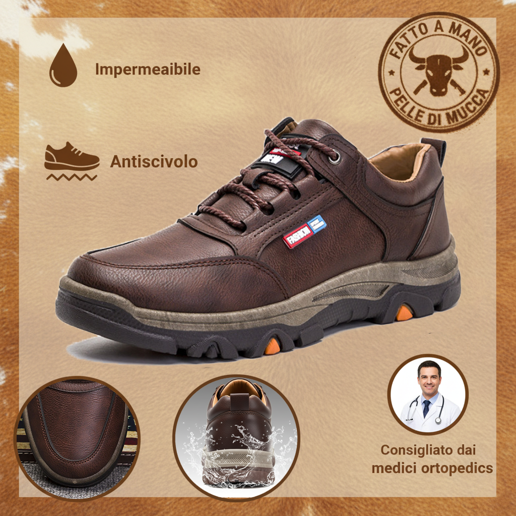 (🔥Sconto del 50% oggi - non lasciartelo sfuggire!) - Scarpe in pelle di vitello morbide e comode - Supporto plantare per alleviare il dolore, impermeabili e antiscivolo (disponibili anche in versione peluche🔥)
