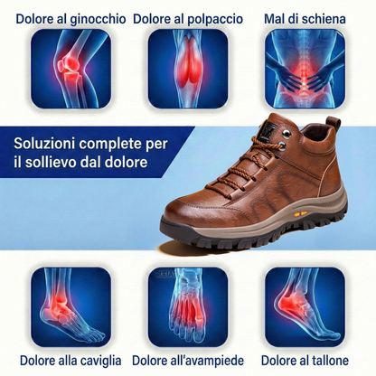 🔥Sconto del 50% oggi - Non perderlo!  🦶Scarpe in pelle di vitello italiana morbide e comode - Supporto dell'arco plantare - Impermeabili e antiscivolo