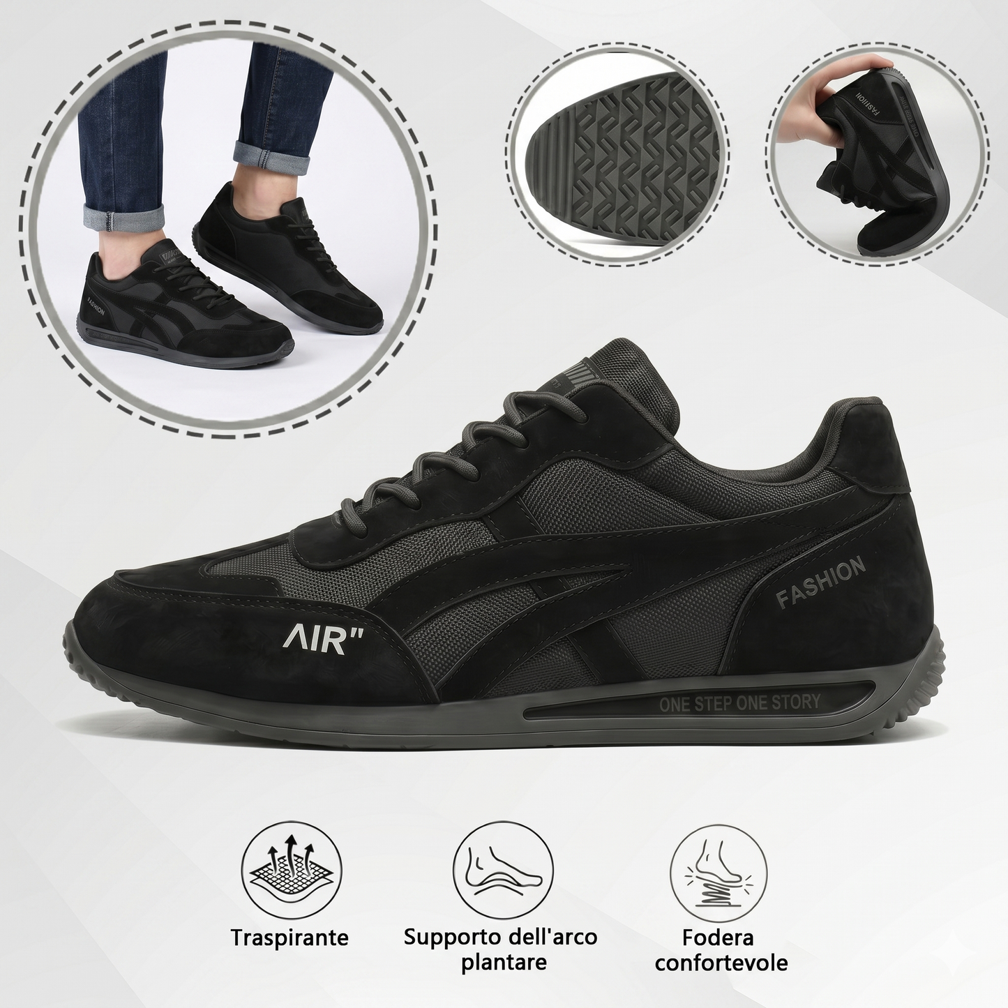 🔥 Offerta speciale di oggi con il 56% di sconto🎁Scarpe ortopediche da camminata da uomo ✅ Traspiranti e antiscivolo - Dì addio al dolore ai piedi e goditi un comfort che dura tutto il giorno!