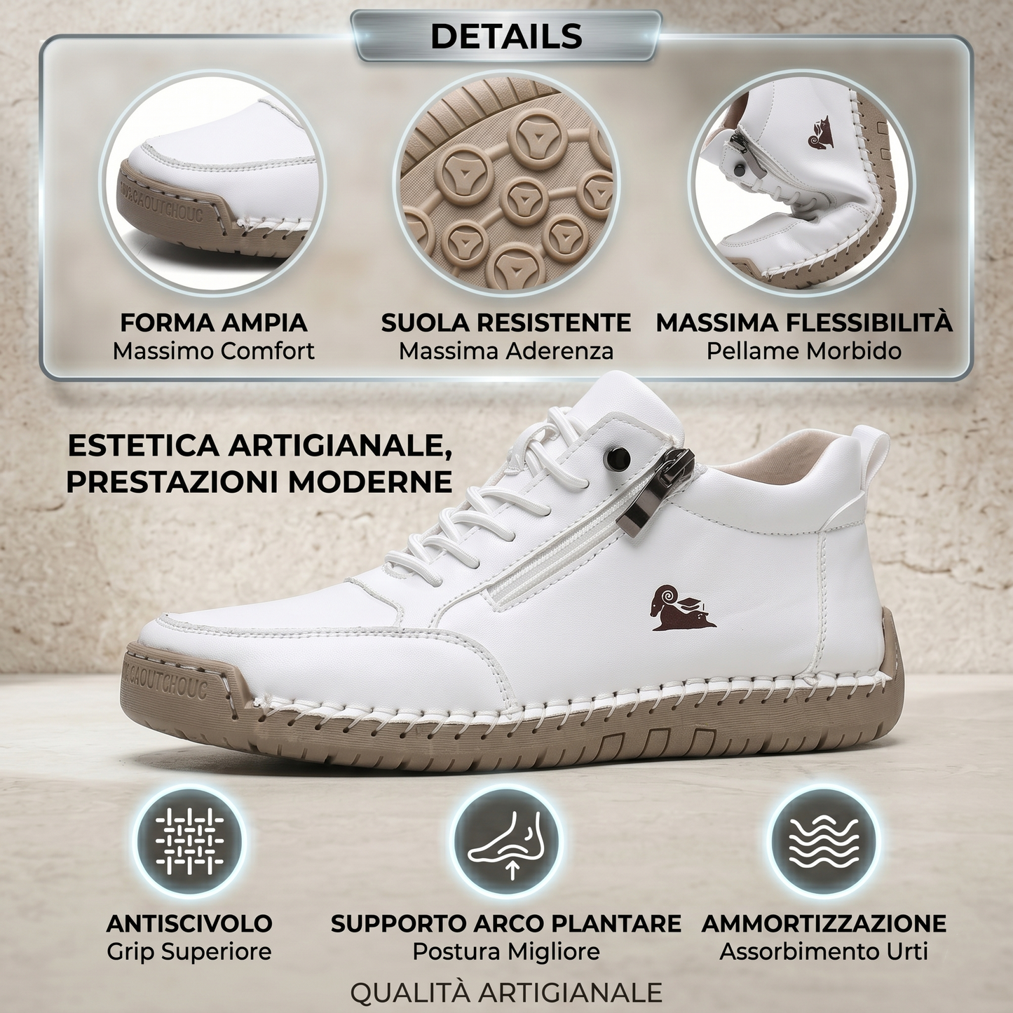 🔥 Sconto del 50% - Non lasciartelo sfuggire! Scarpe selezionate in pelle di vitello - scarpe ortopediche👞resistenti, antiscivolo e impermeabili ✅supporto dell'arco plantare, sollievo dal dolore, unisex