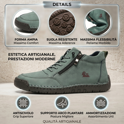 🔥 Sconto del 50% - Non lasciartelo sfuggire! Scarpe selezionate in pelle di vitello - scarpe ortopediche👞resistenti, antiscivolo e impermeabili ✅supporto dell'arco plantare, sollievo dal dolore, unisex